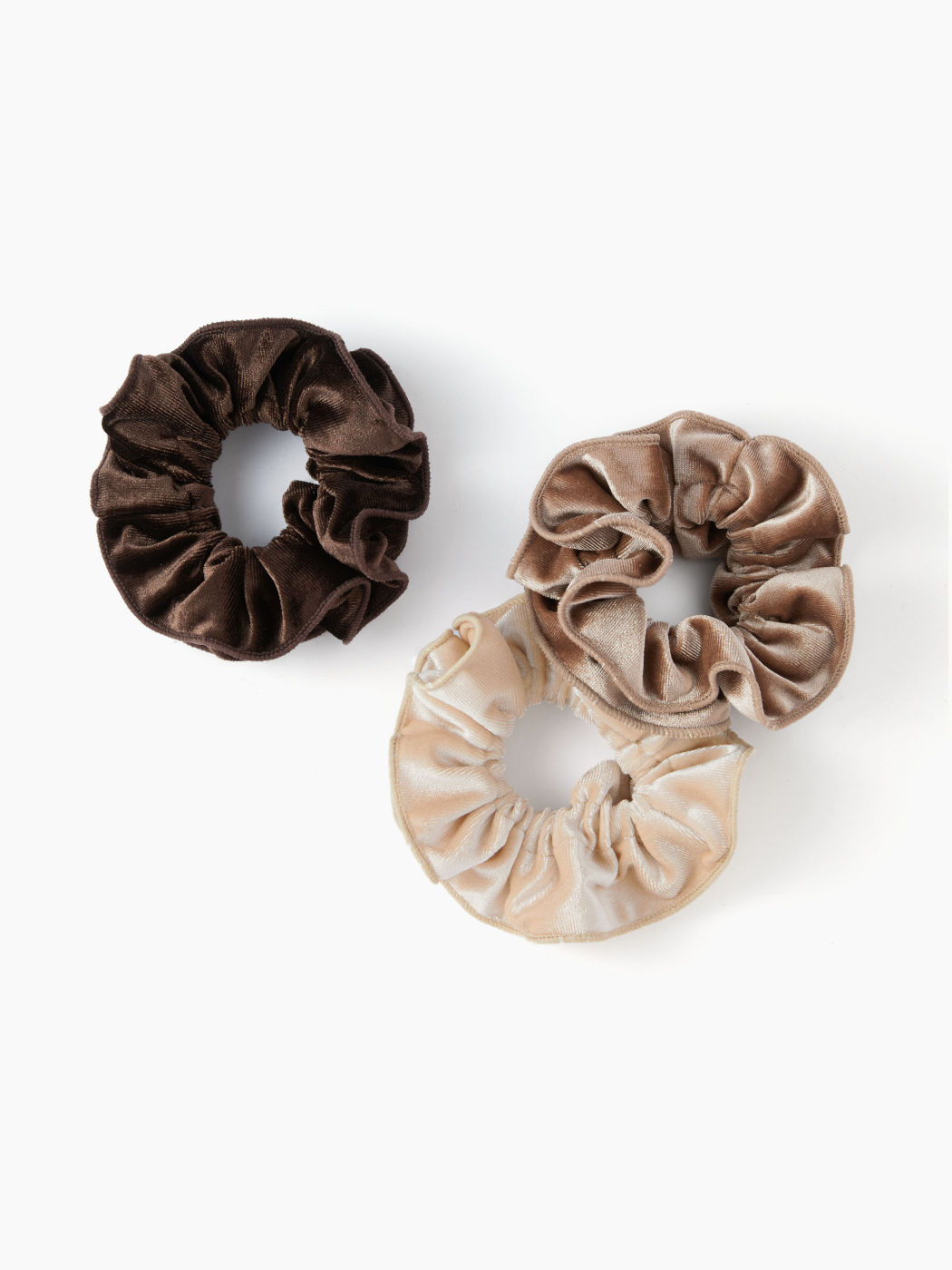3 PEZZI SCRUNCHIE IN VELLUTO A DOPPIO STRATO