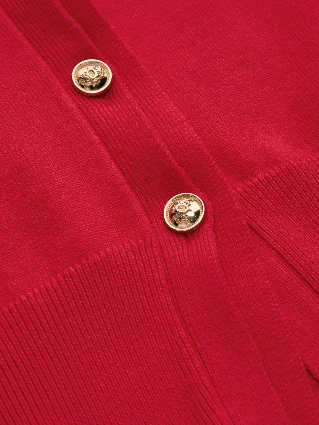 Knit V-neck Button Cardigan