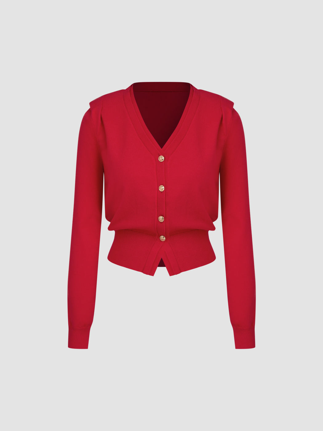 Knit V-neck Button Cardigan