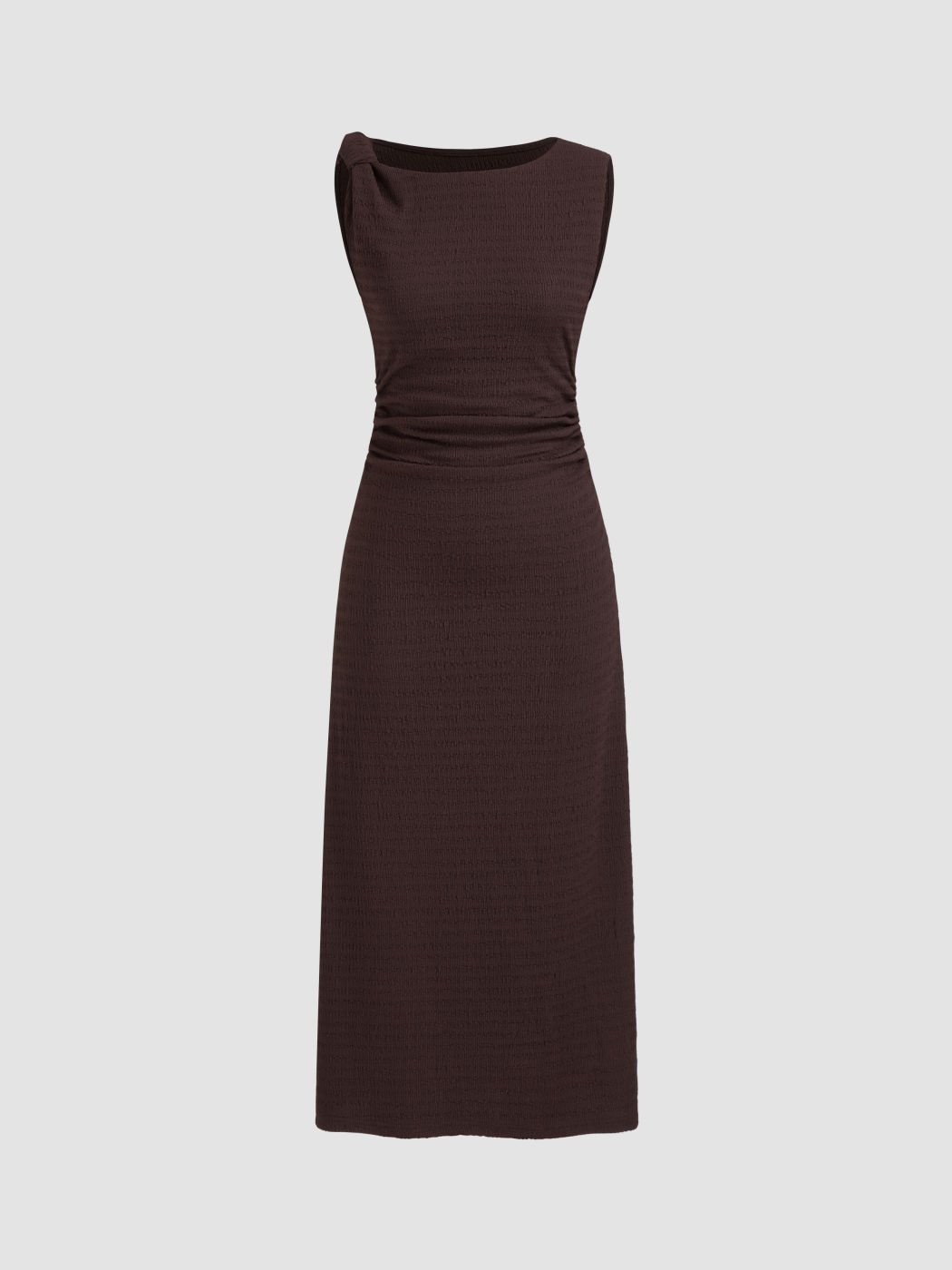 Asymmetrisches Neck Rüschen Maxikleid