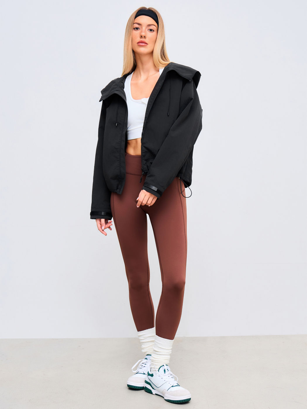 Woven Hooded Solid Active Jacket