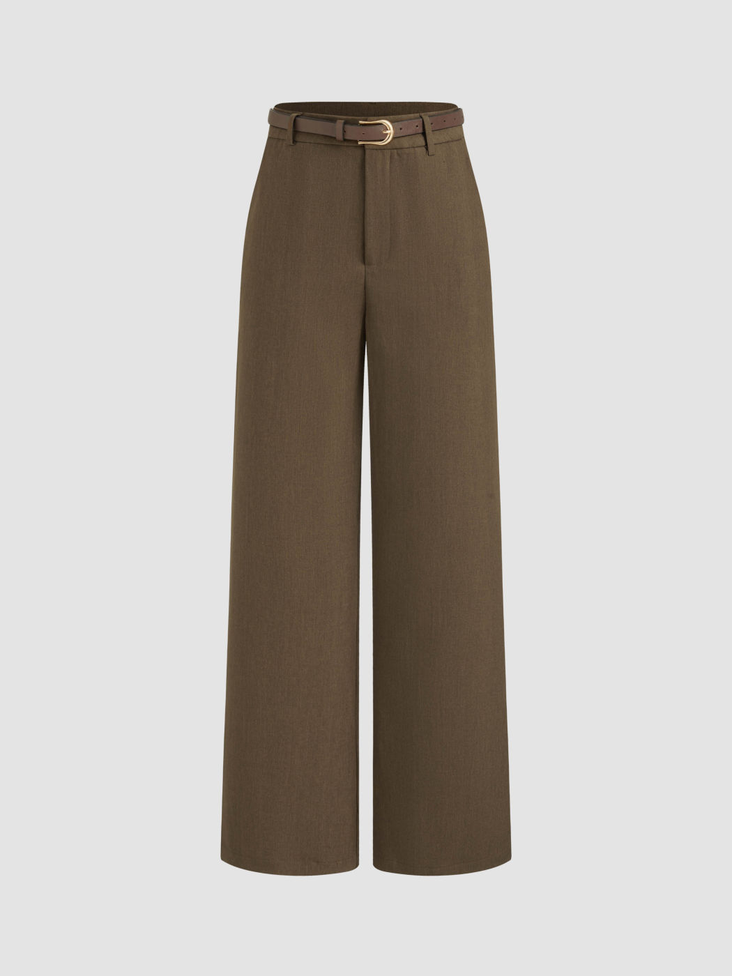 Mittelhohe Cropped-Hosen mit Gürtel