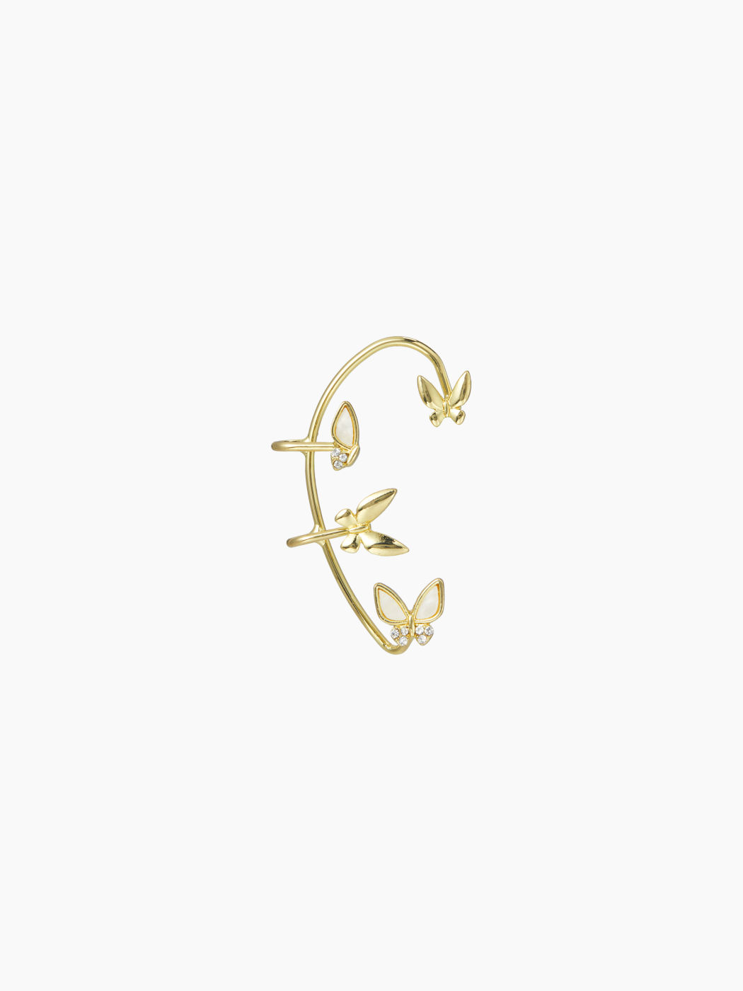 BUTTERFLY RHINESTONE EAR WRAP
