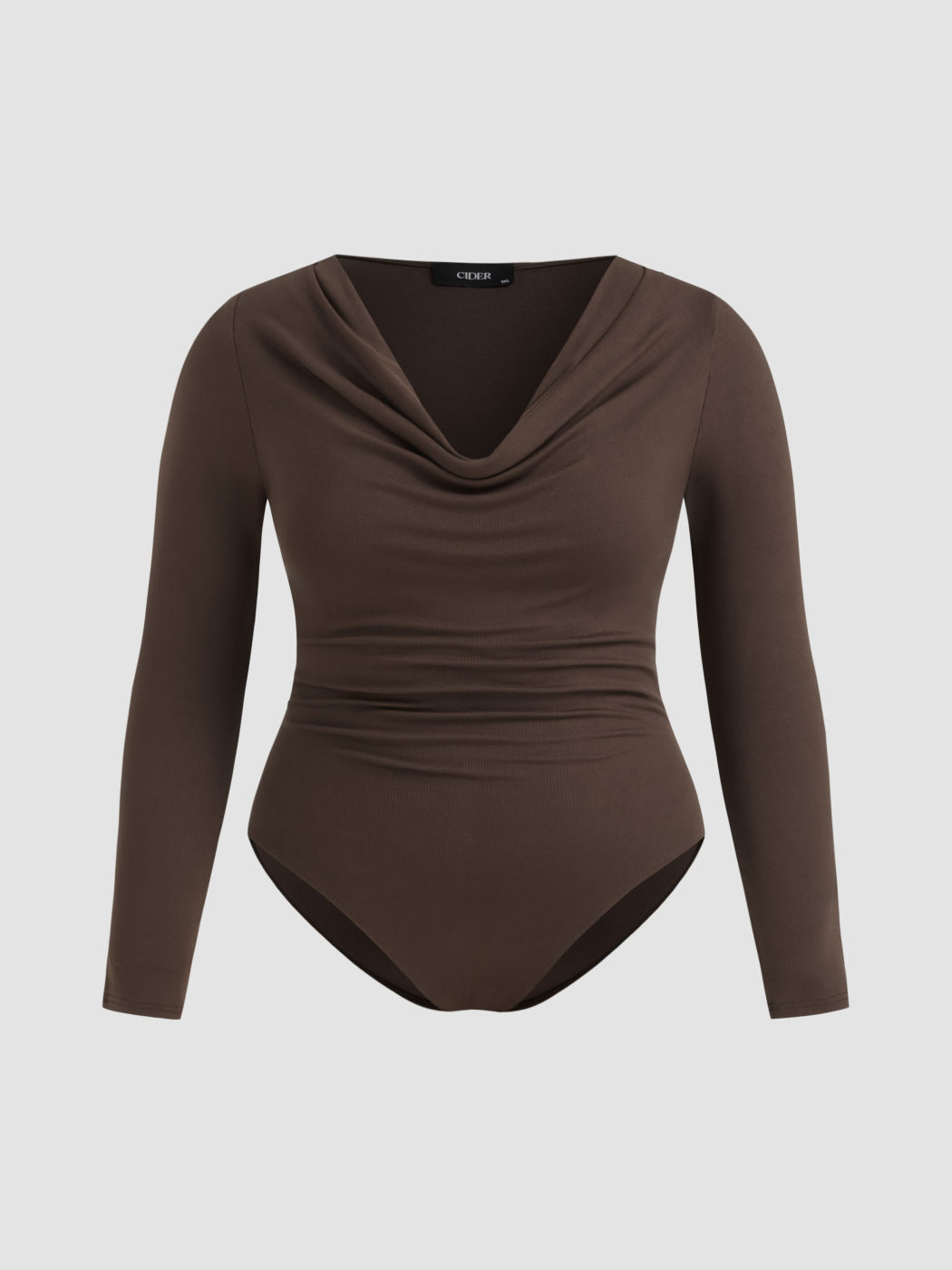 Body con scollo a cappuccio e increspature Curve & Plus