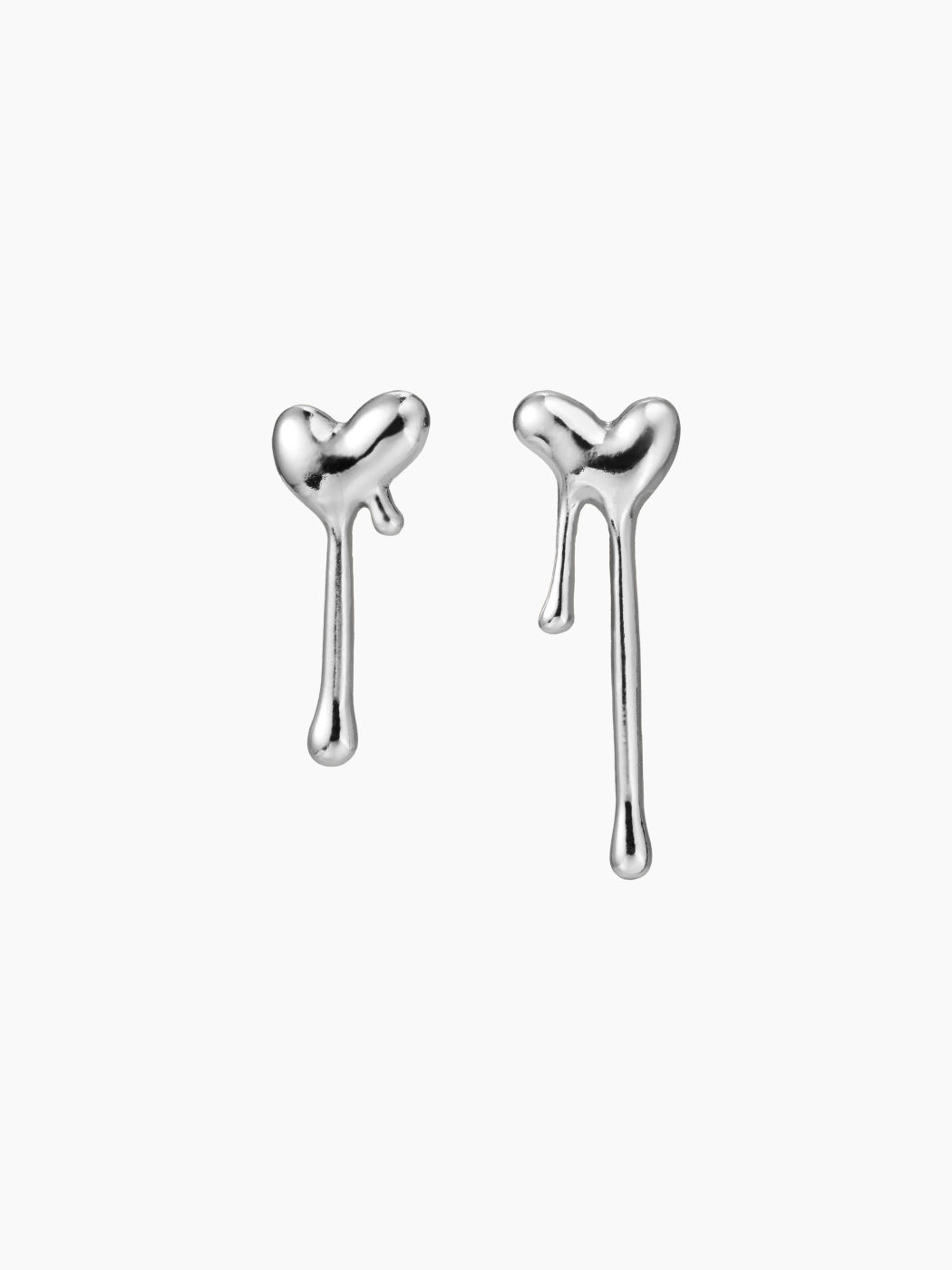 LIQUID HEART STUD EARRINGS
