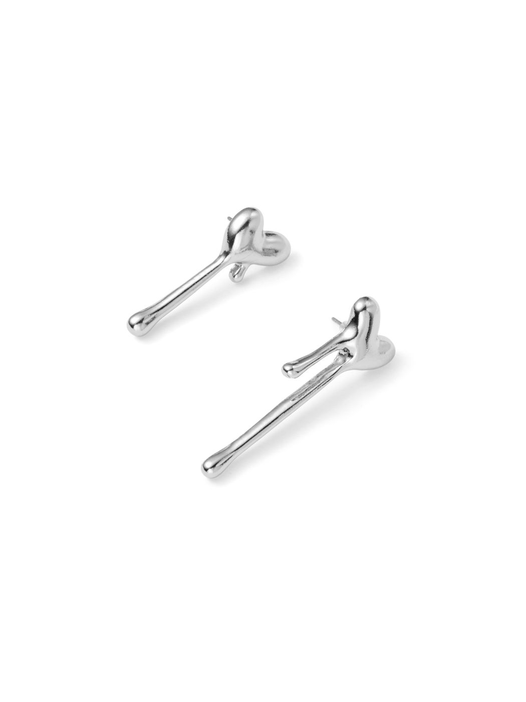 LIQUID HEART STUD EARRINGS