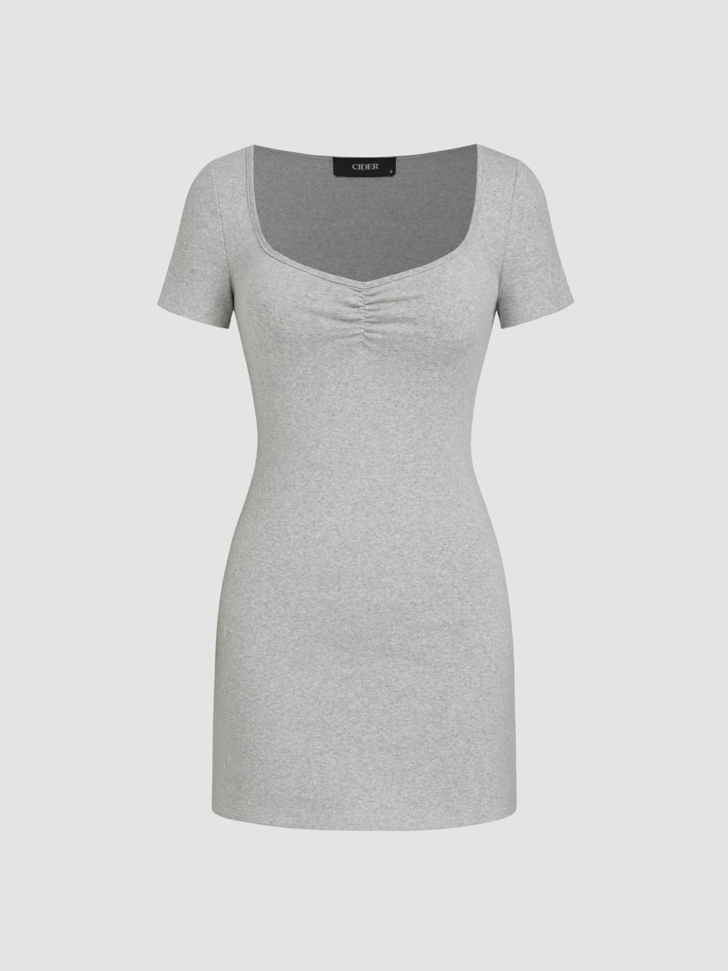 Cotton-blend Sweetheart Mini Dress