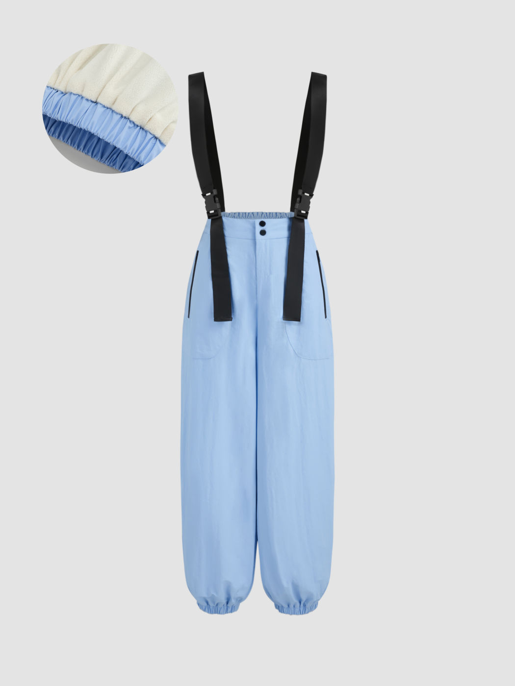Tuta da jogging con elastico in vita e fibbia in pile
