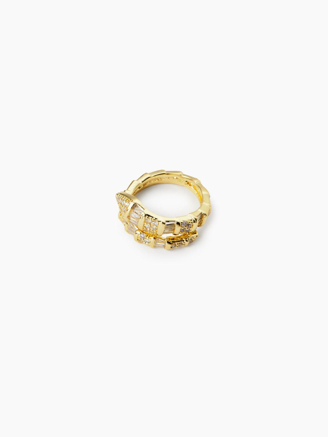 SNAKE DESIGN RHINESTONE RING