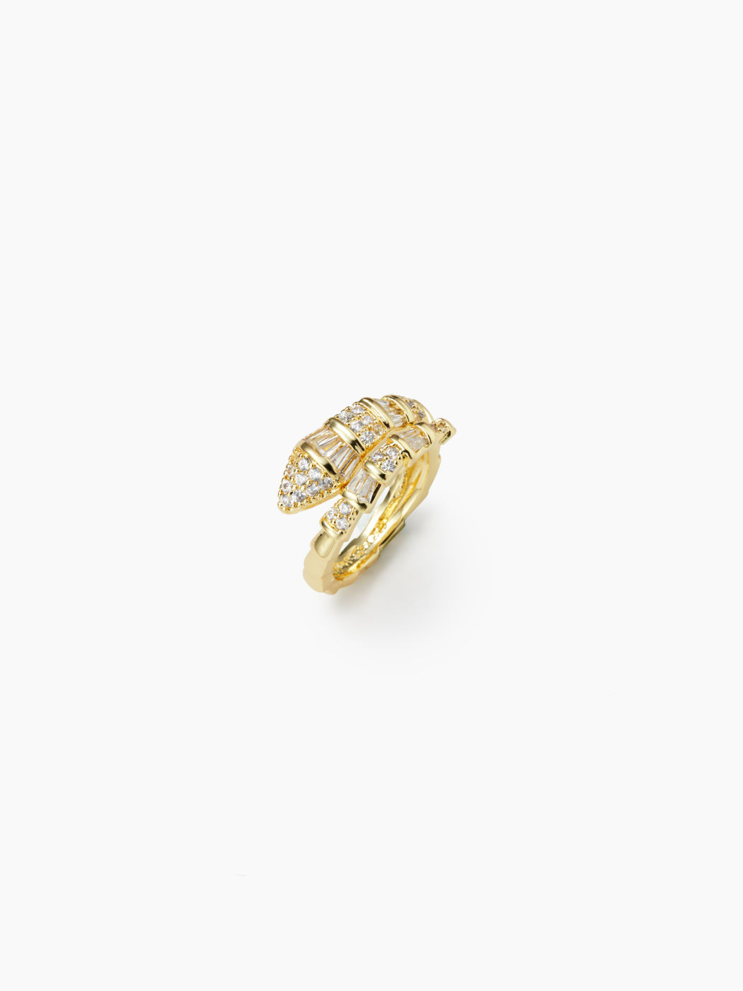 SNAKE DESIGN RHINESTONE RING