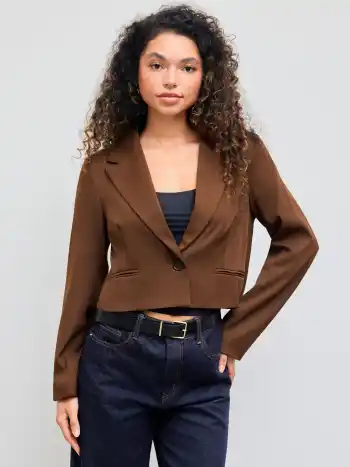 Cropped Tailored Blazer