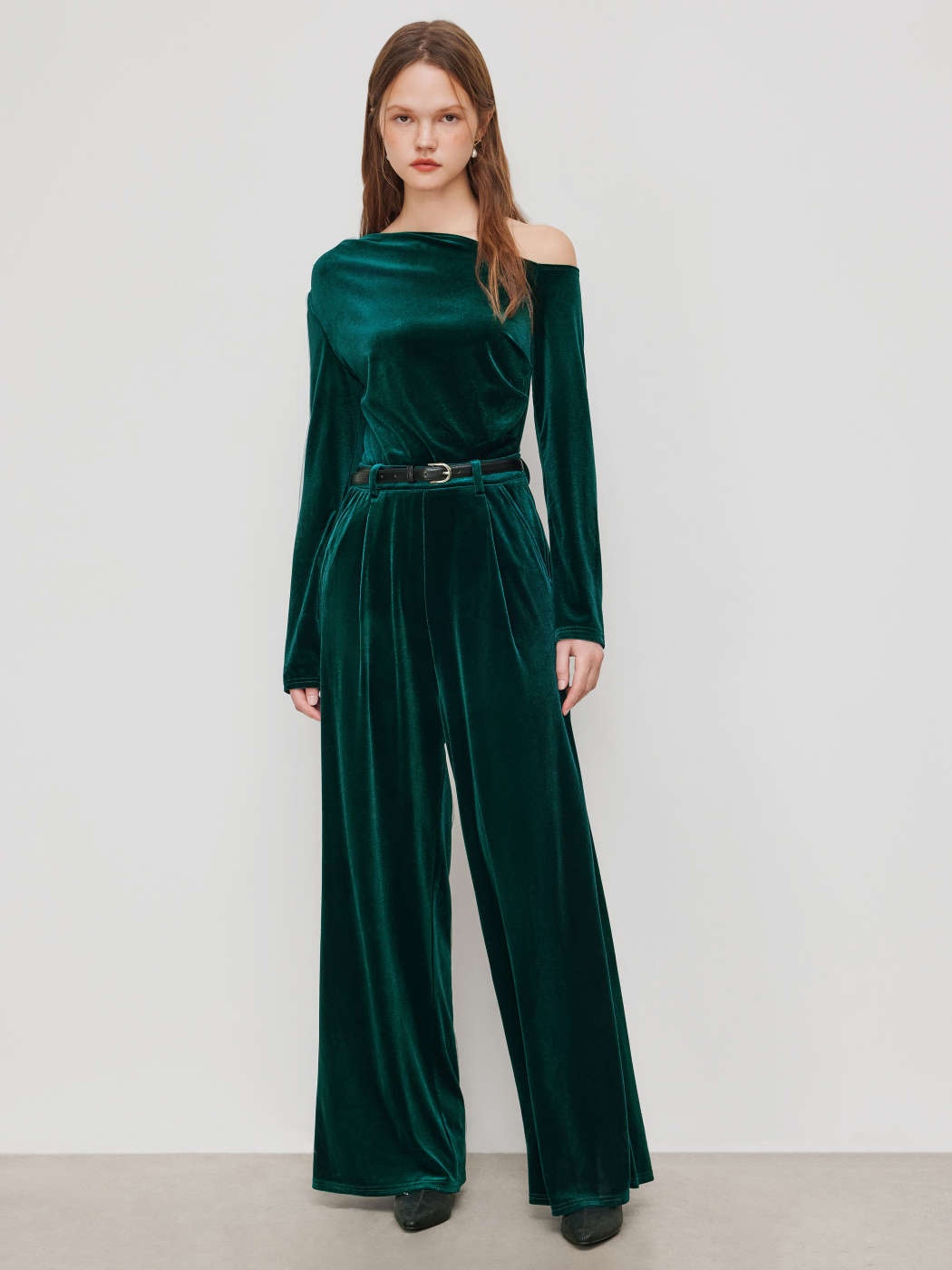 Cuello Halter Mono Terciopelo Verde OCEANO Mono De Terciopelo Azul