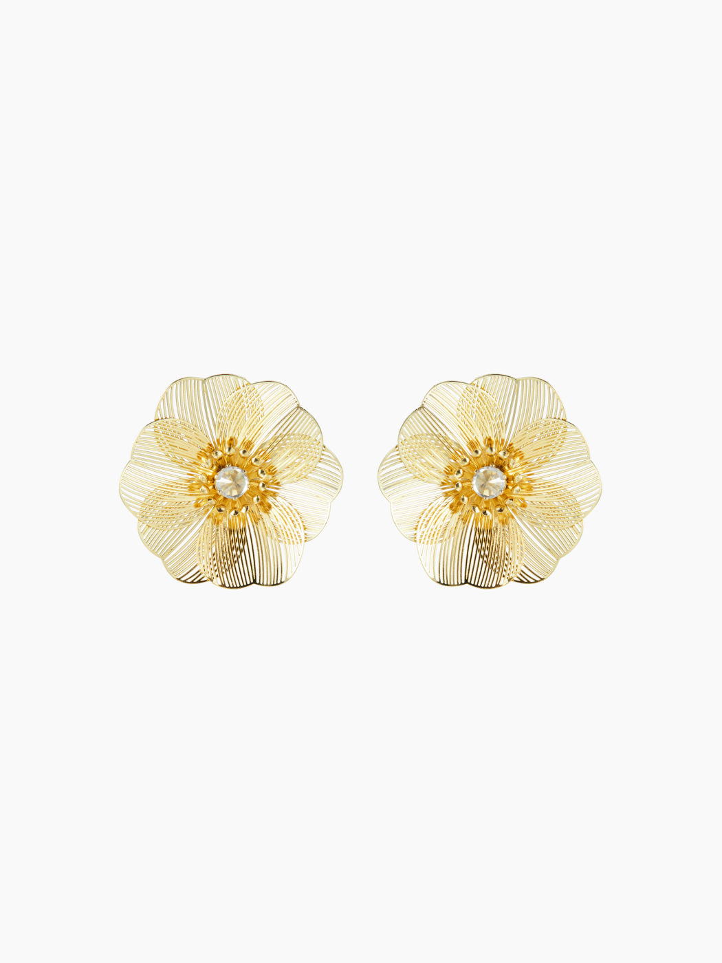 Hohle Blumen Zirkon Ohrstecker