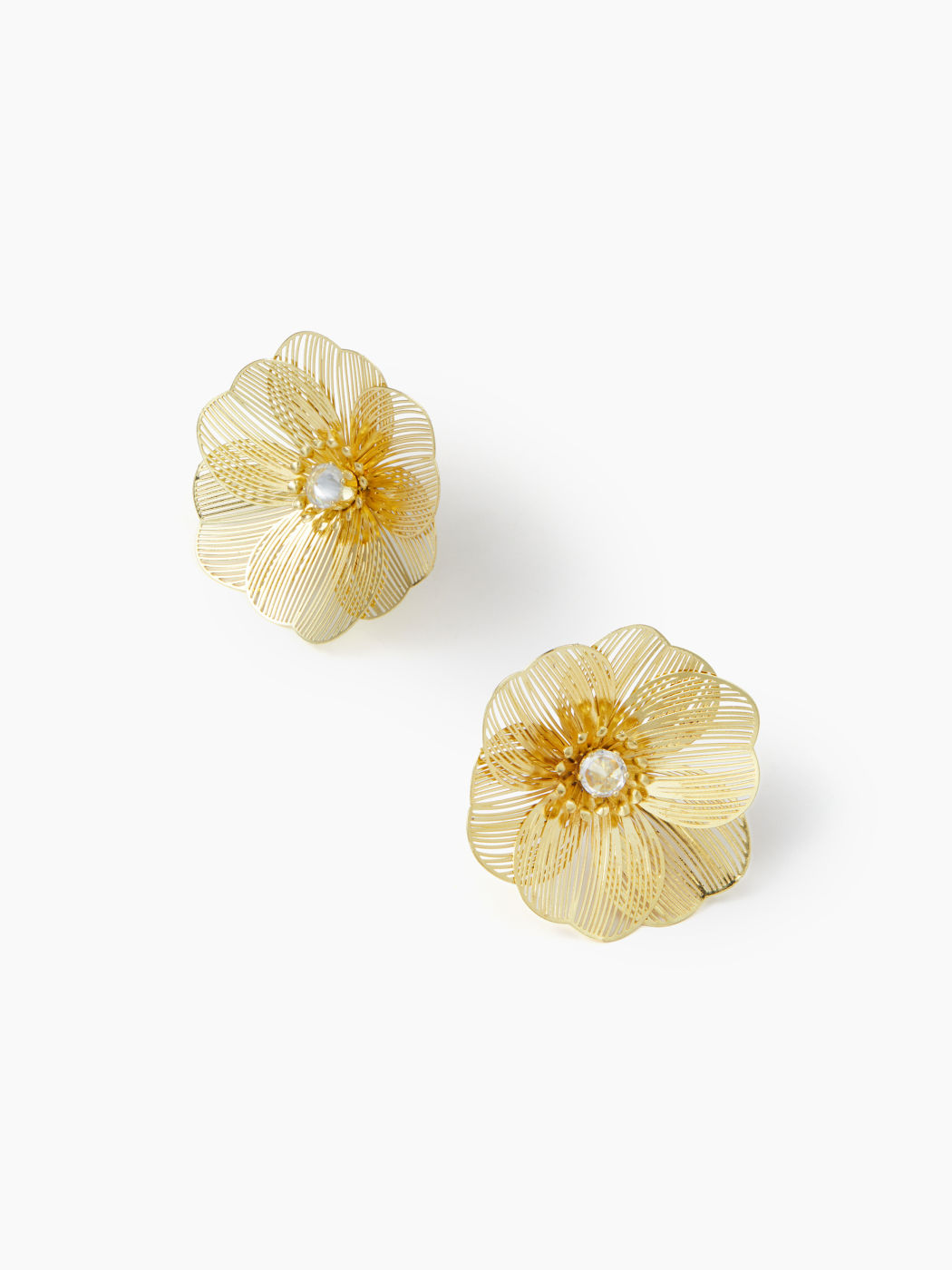 Hohle Blumen Zirkon Ohrstecker