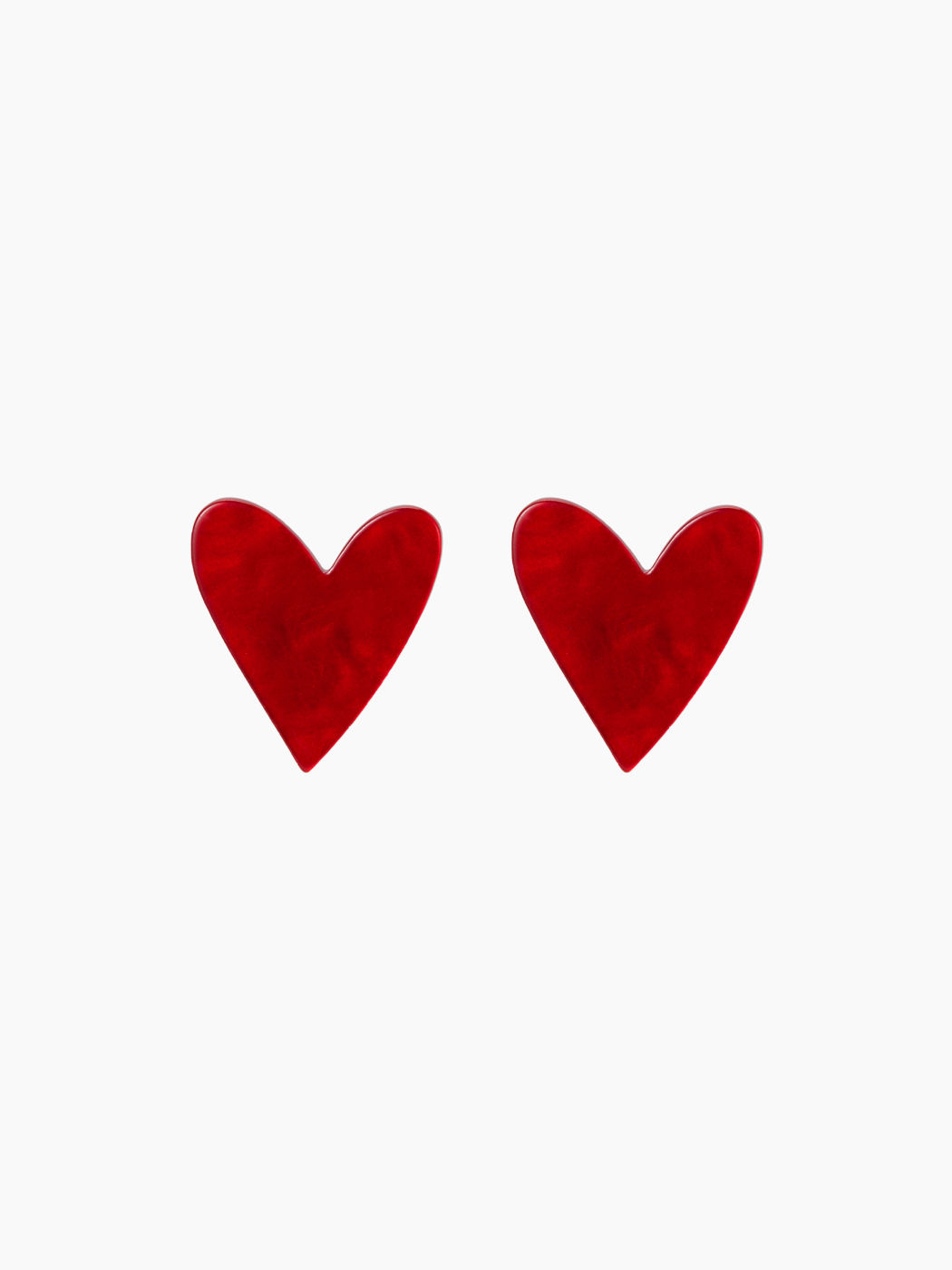 HEART ACRYLIC STUD EARRINGS