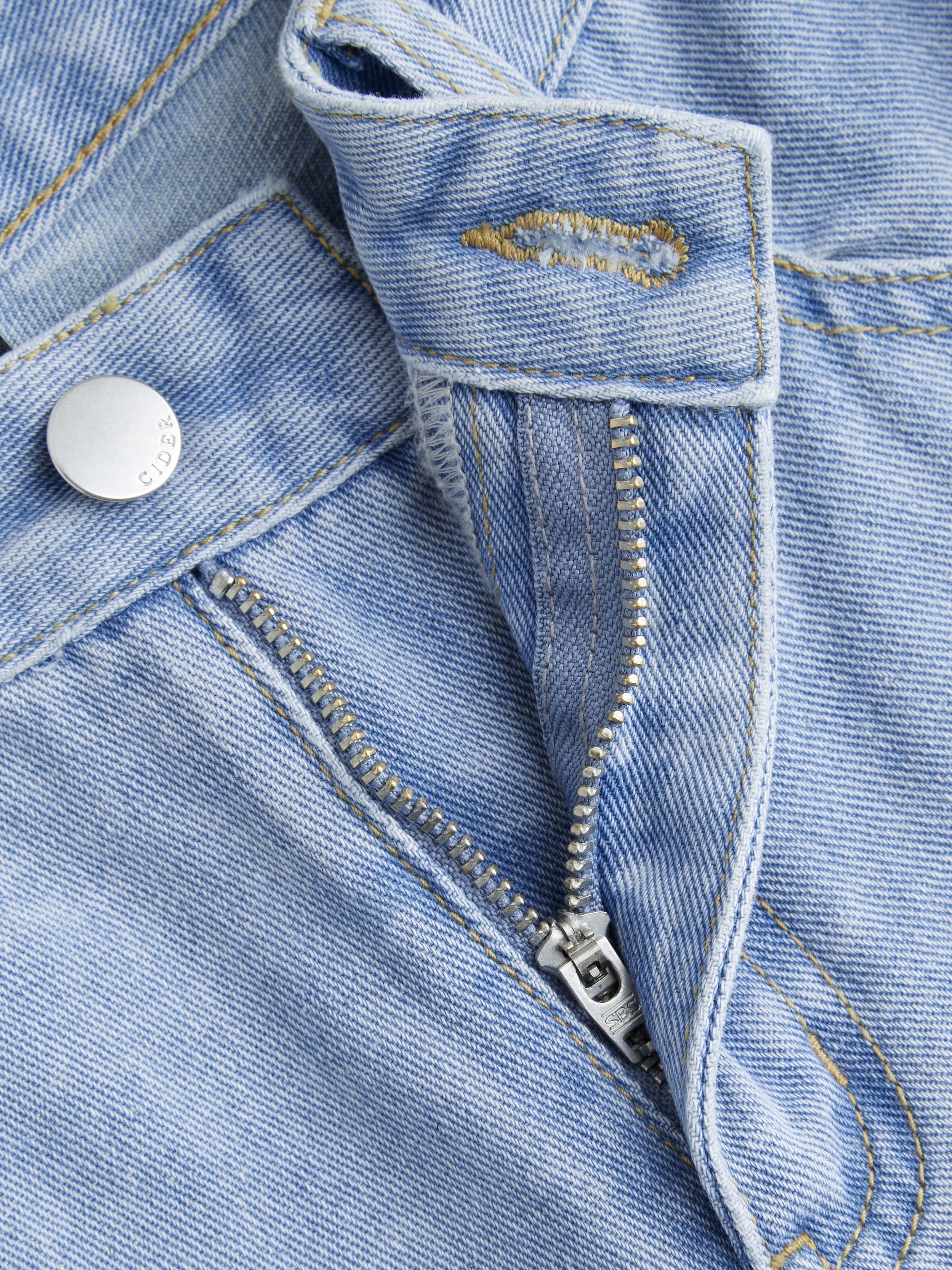 ≪Cider≫サイダーデニム ローライズ ワイドレッグ ジーンズ Denim Cider Denim Low Rise Wide Leg Jeans For Daily Casual