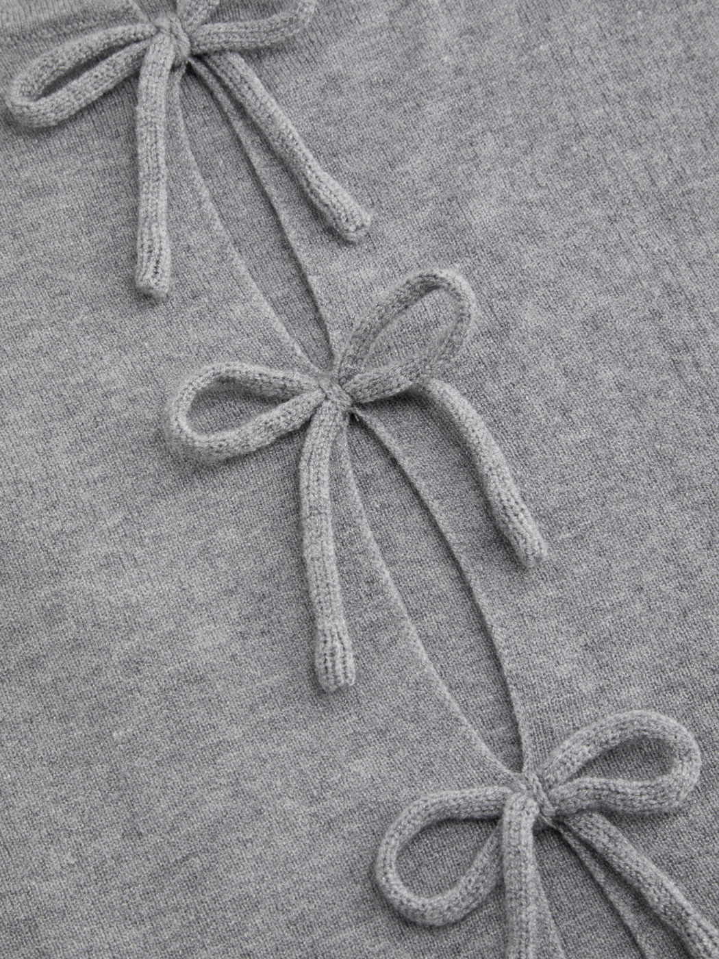Knitted Round Neckline Bowknot Tie Front Tank Top