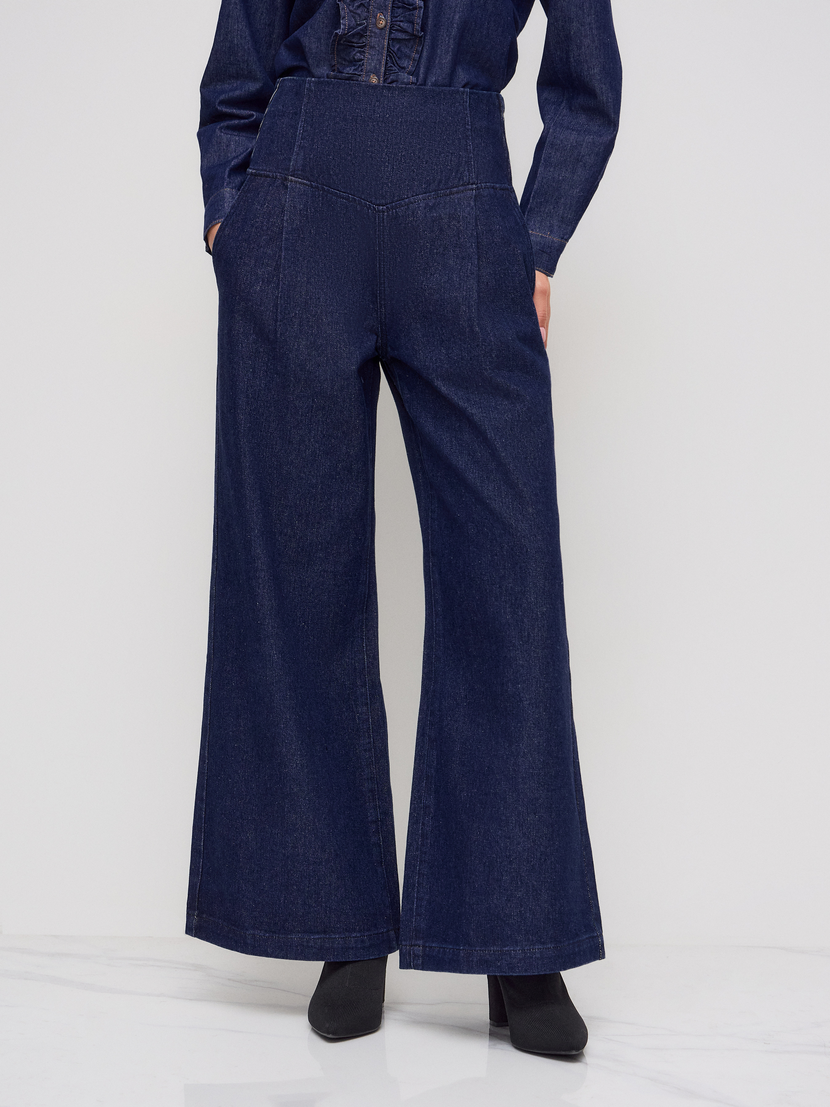 ◆2000Archives◆ FLARED DENIM PANTS with ZIPPER 3223FDPT05GD Flared Denim Pants | Lanvin