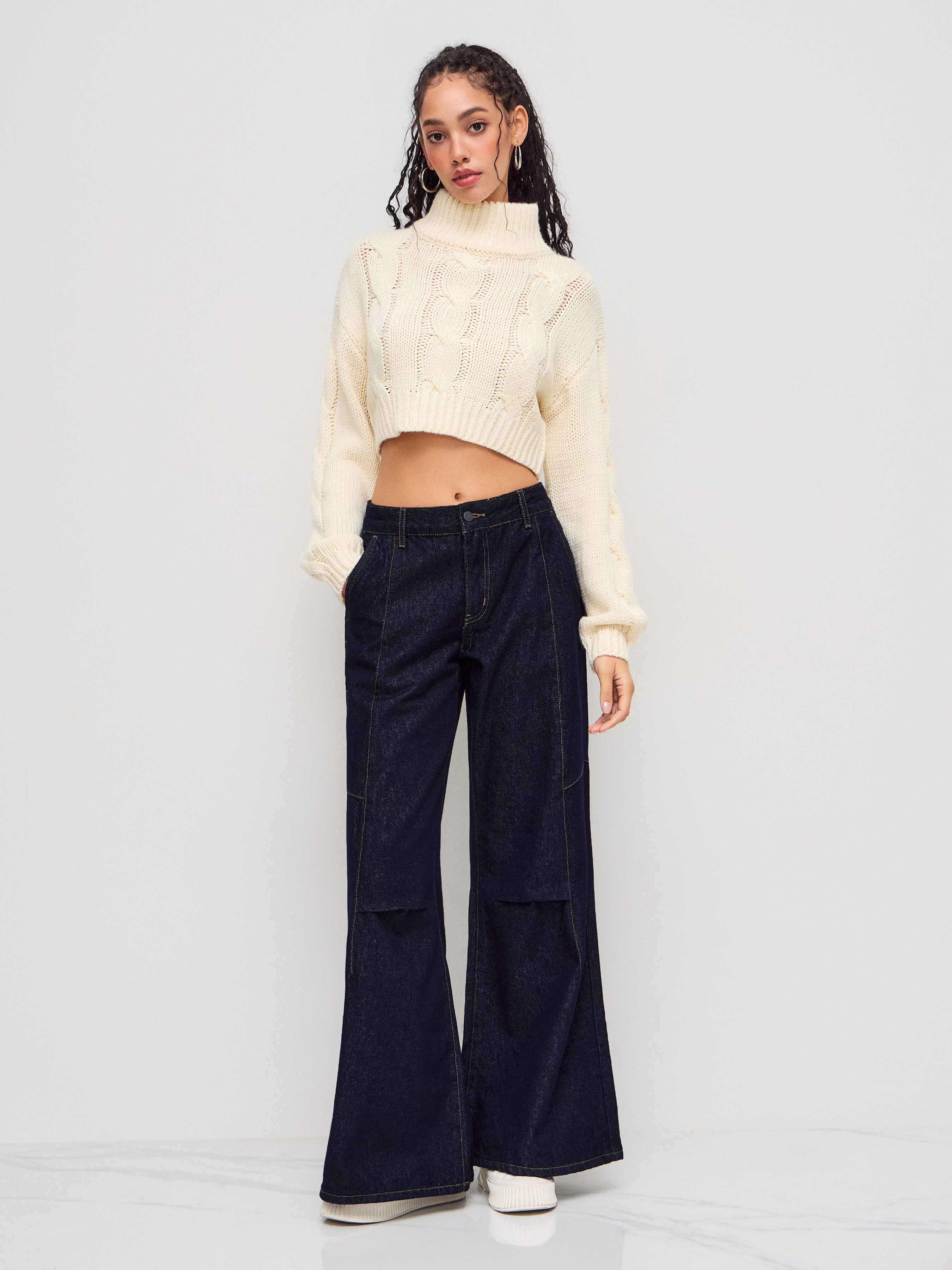 Cider Denim Low Rise Flared Jeans