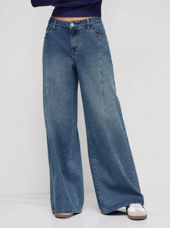 Cider Denim Low-Rise Lockere Jeans