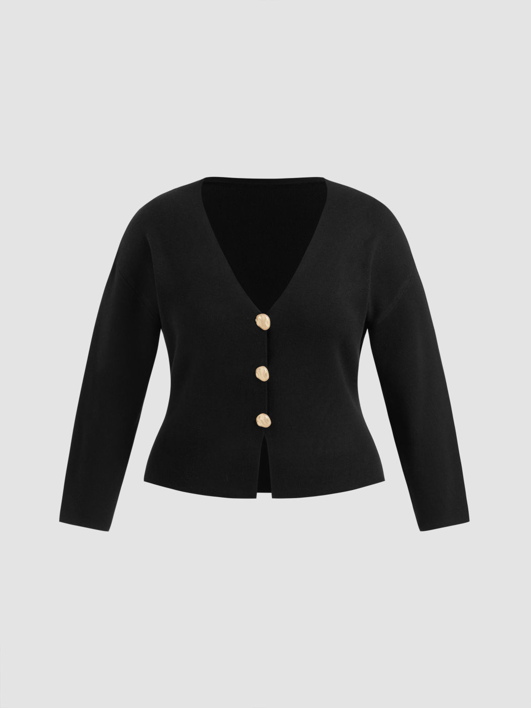 Knit V-neck Oversized Cardigan Curve & Plus