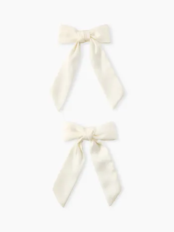 2PCS LEOPARD PRINT & BOWKNOT HAIR CLIP
