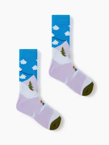 Ski Knit High Neck Graphic Oversized Sweater