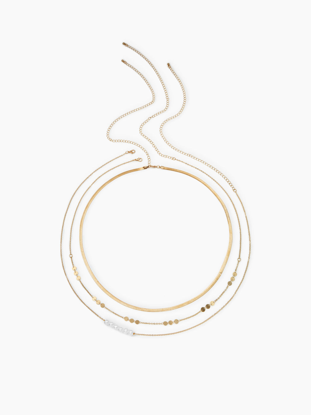 Faux-Perlen-Perlen-Layered-Taillenkette