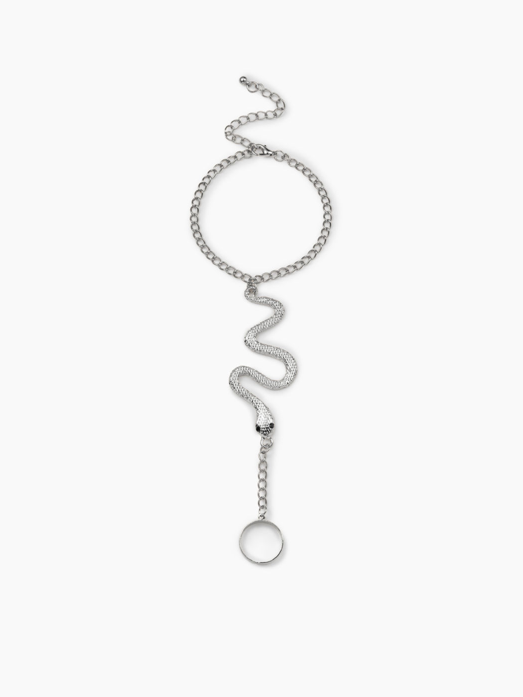 SNAKE FINGER CHAIN BRACELET WITH RING