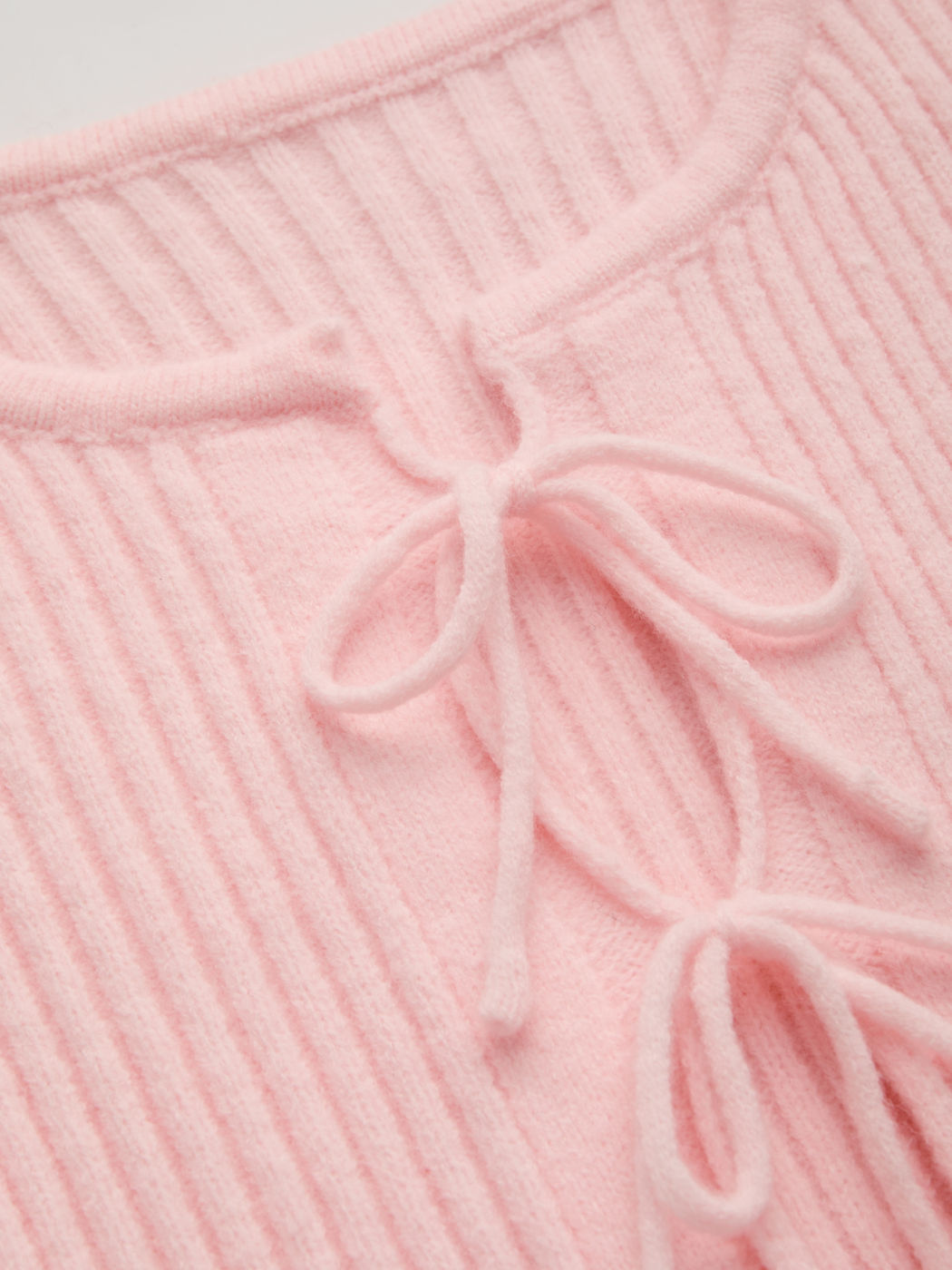 Knit Tie Front Bow Cardigan