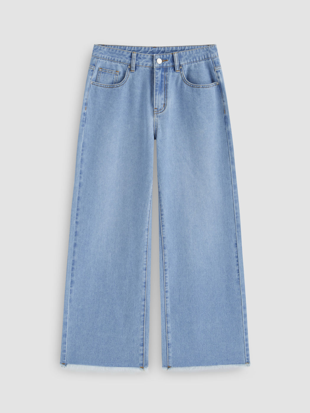 Cider Denim Low Rise Pocket Cropped Straight Leg Jeans