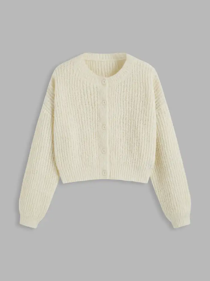 Knit V-neck Striped Tie Front Cardigan