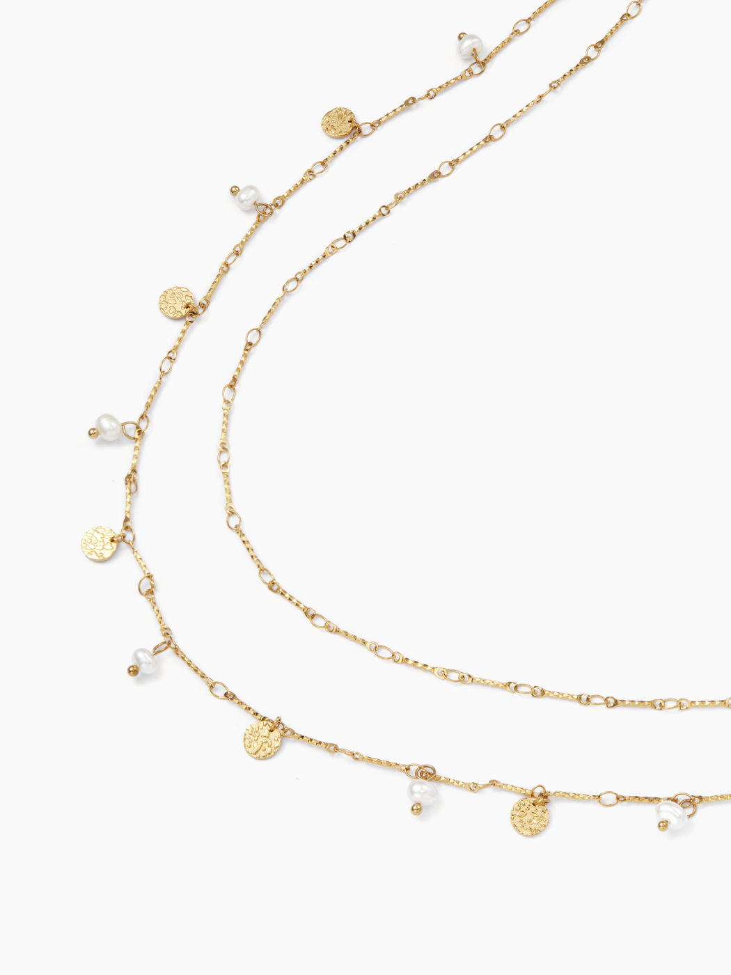 Faux-Perlen 18K Gold Edelstahl Halskette