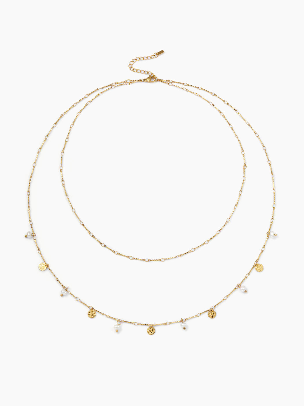 Faux-Perlen 18K Gold Edelstahl Halskette