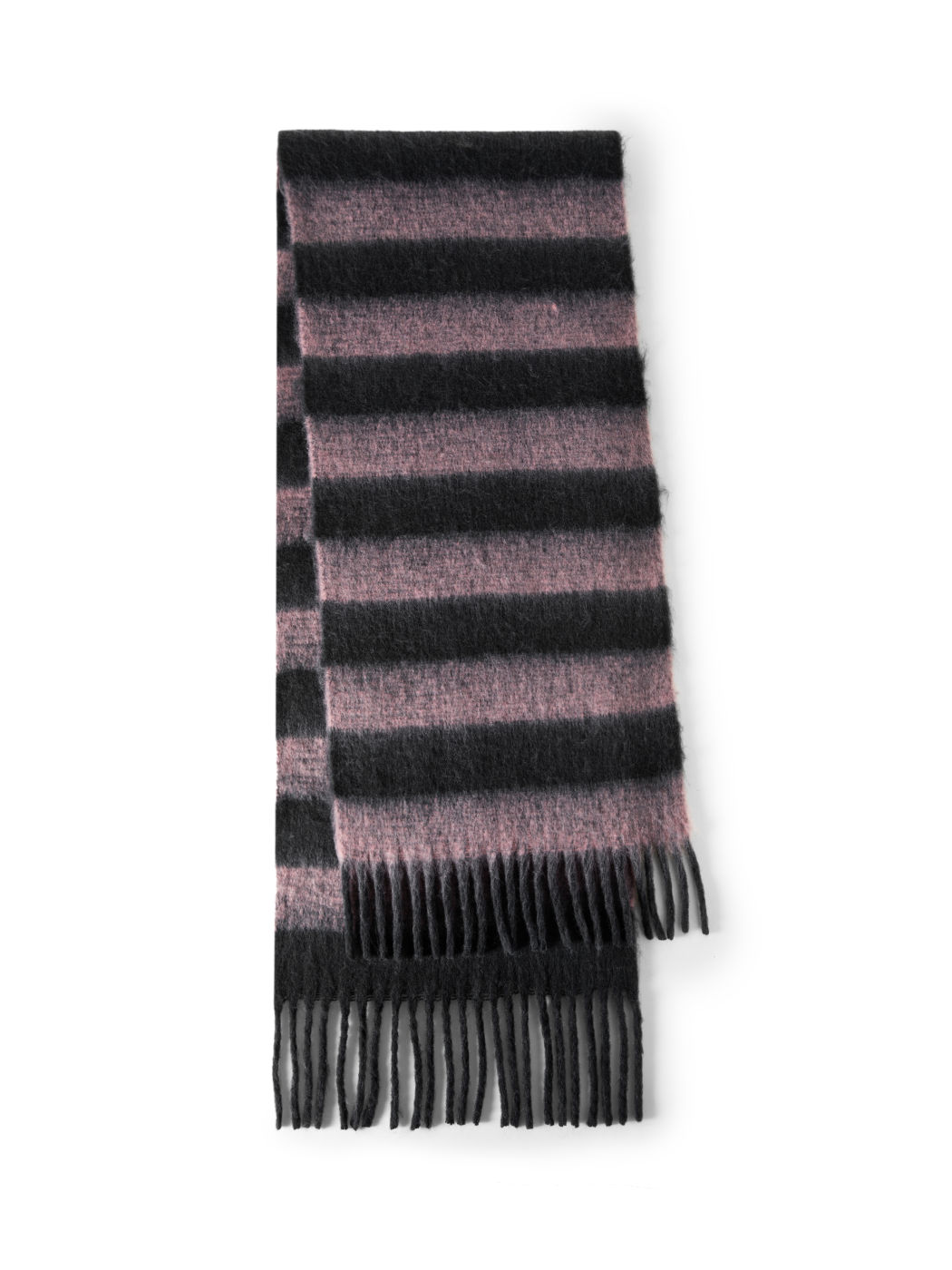 STRIPED TASSEL SCARF