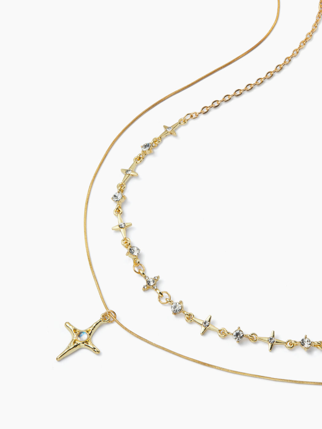 RHINESTONE STAR LAYERED NECKLACE