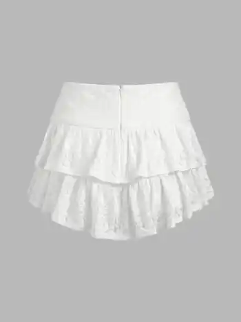 Gezucktes Blumen-Latent Mini-Skort