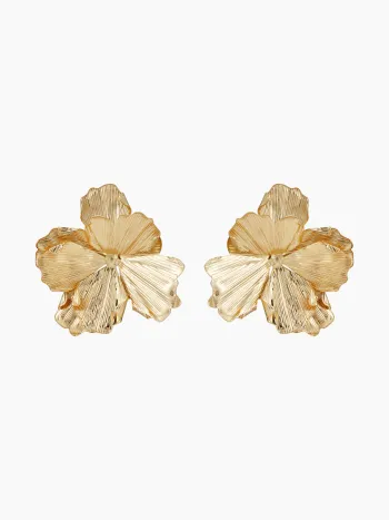 Rutige Blumen-Stud-Ohrringe