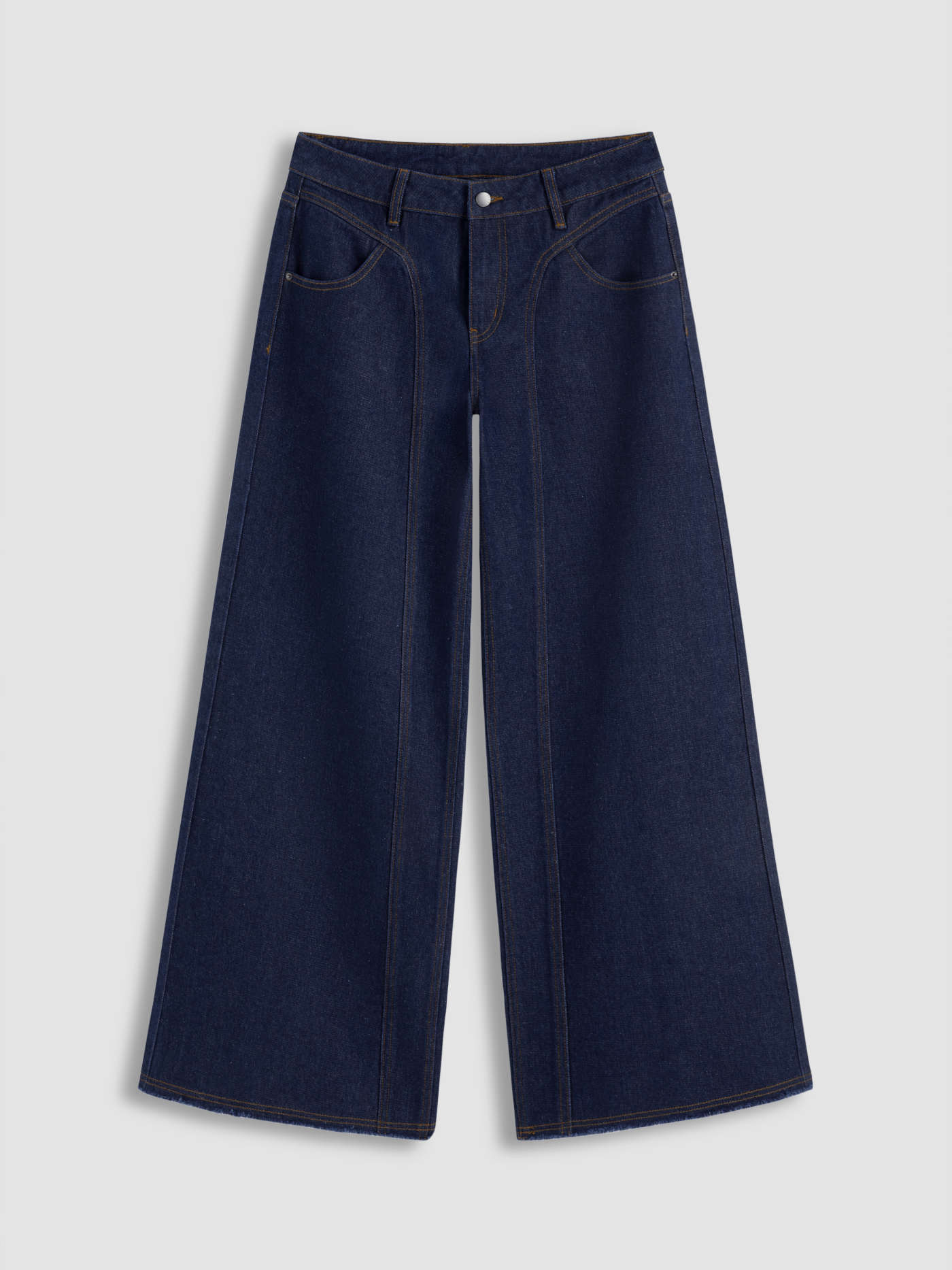 Denim Cider Denim Low Rise Wide Leg Jeans For Work