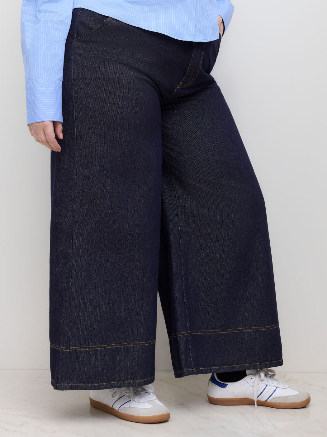 Cider Denim Mid Rise Pocket Baggy Jeans Curve & Plus
