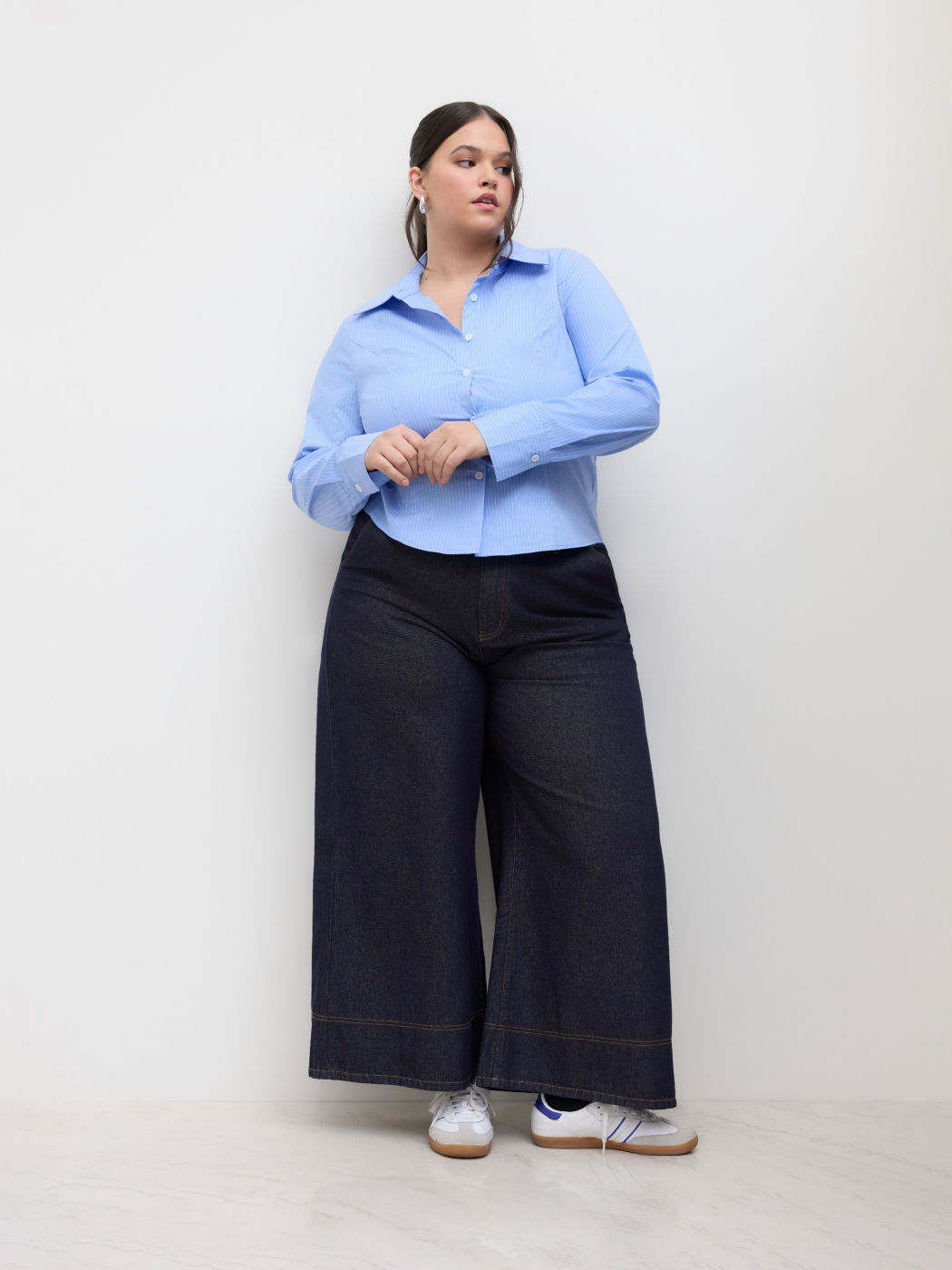 Cider Denim Mid Rise Pocket Baggy Jeans Curve & Plus
