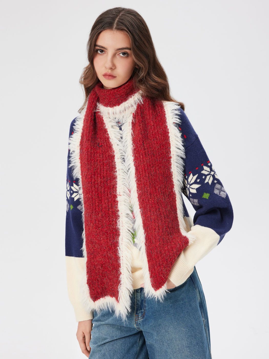 WOOL-BLEND SCARF