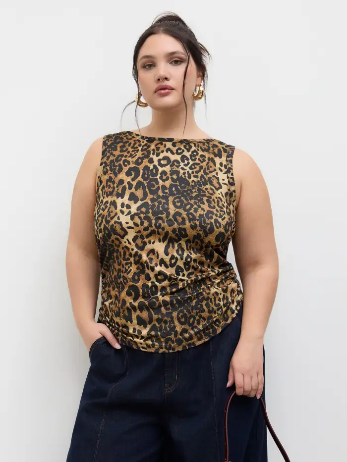 Peplum Cheetah Skirt Plus Size Plus Size Women'S Elegant Halter