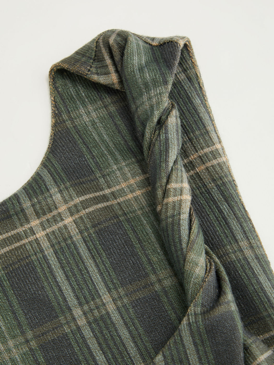 U-Ausschnitt Tartan Rüschen Midikleid Kurve & Plus