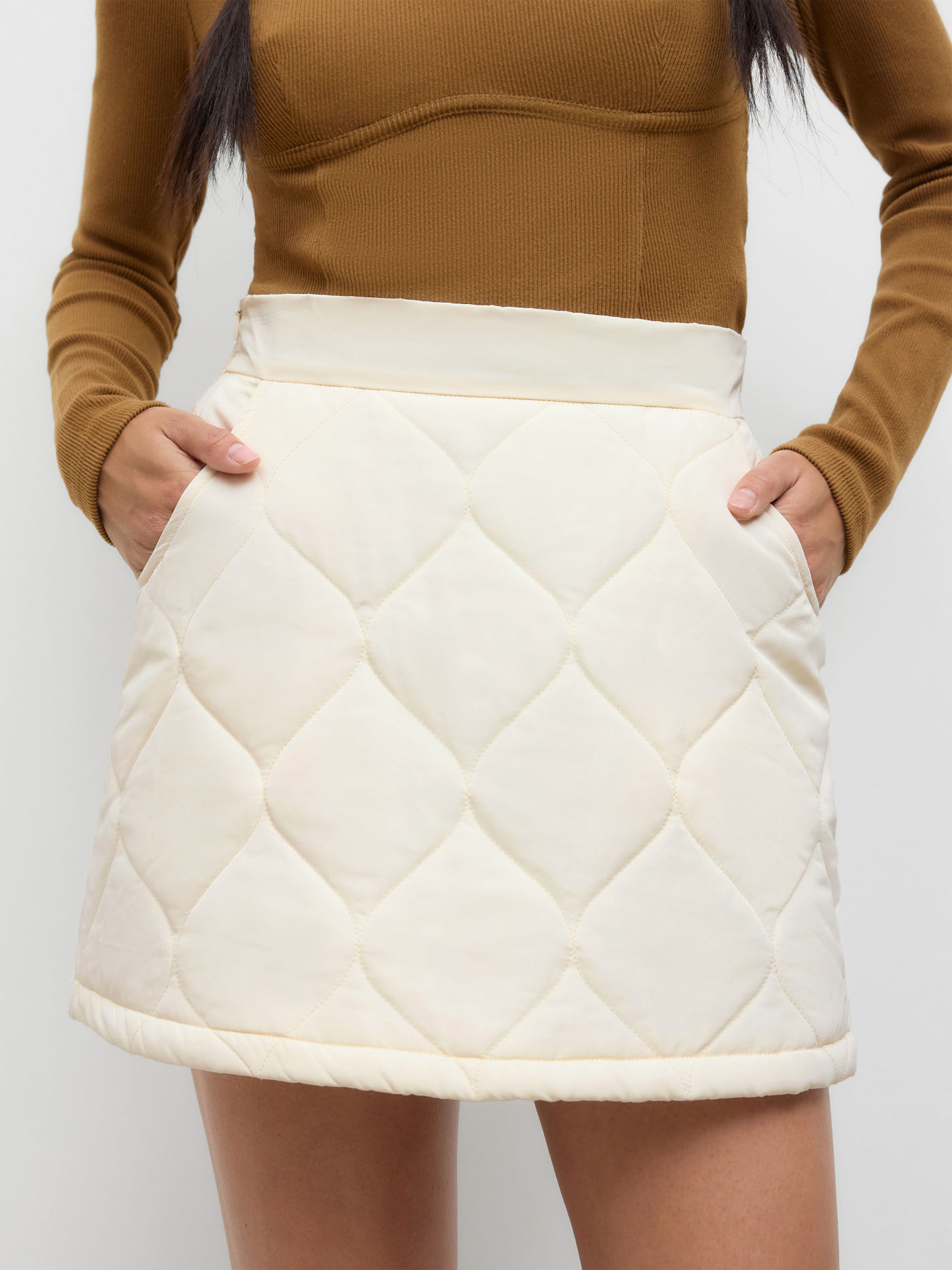 Quilted Puffer Mini Skirt
