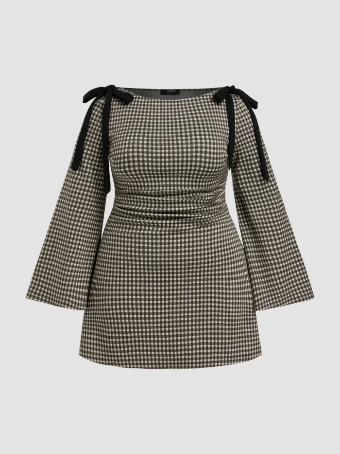 Solid Button Up Short Dress Curve & Plus