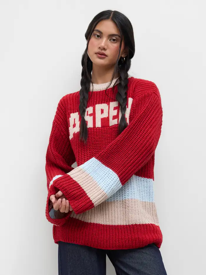 Knit Snowflake & Heart Oversized Fair Isle Cardigan