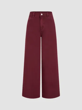 Cider Denim Mittelhohe Taschen Jeans mit breiten Beinen