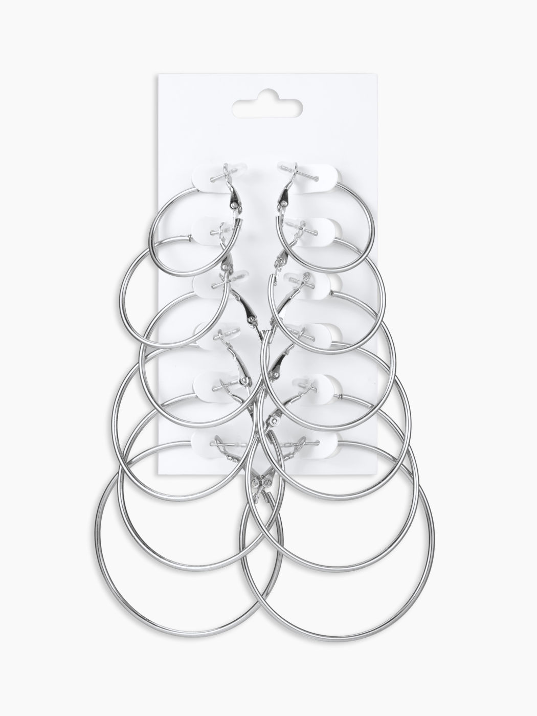 6 PAIRS CIRCLE HOOP EARRINGS SET