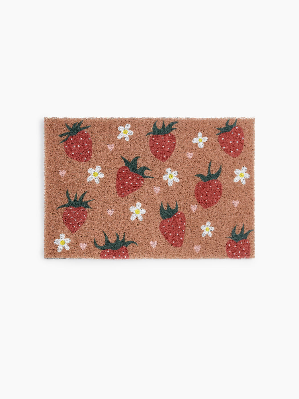 STRAWBERRY & FLORAL & HEART PATTERN DOORMAT
